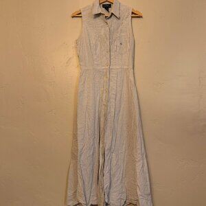 Vintage Ralph Lauren Stripe Shirt Dress Size 6